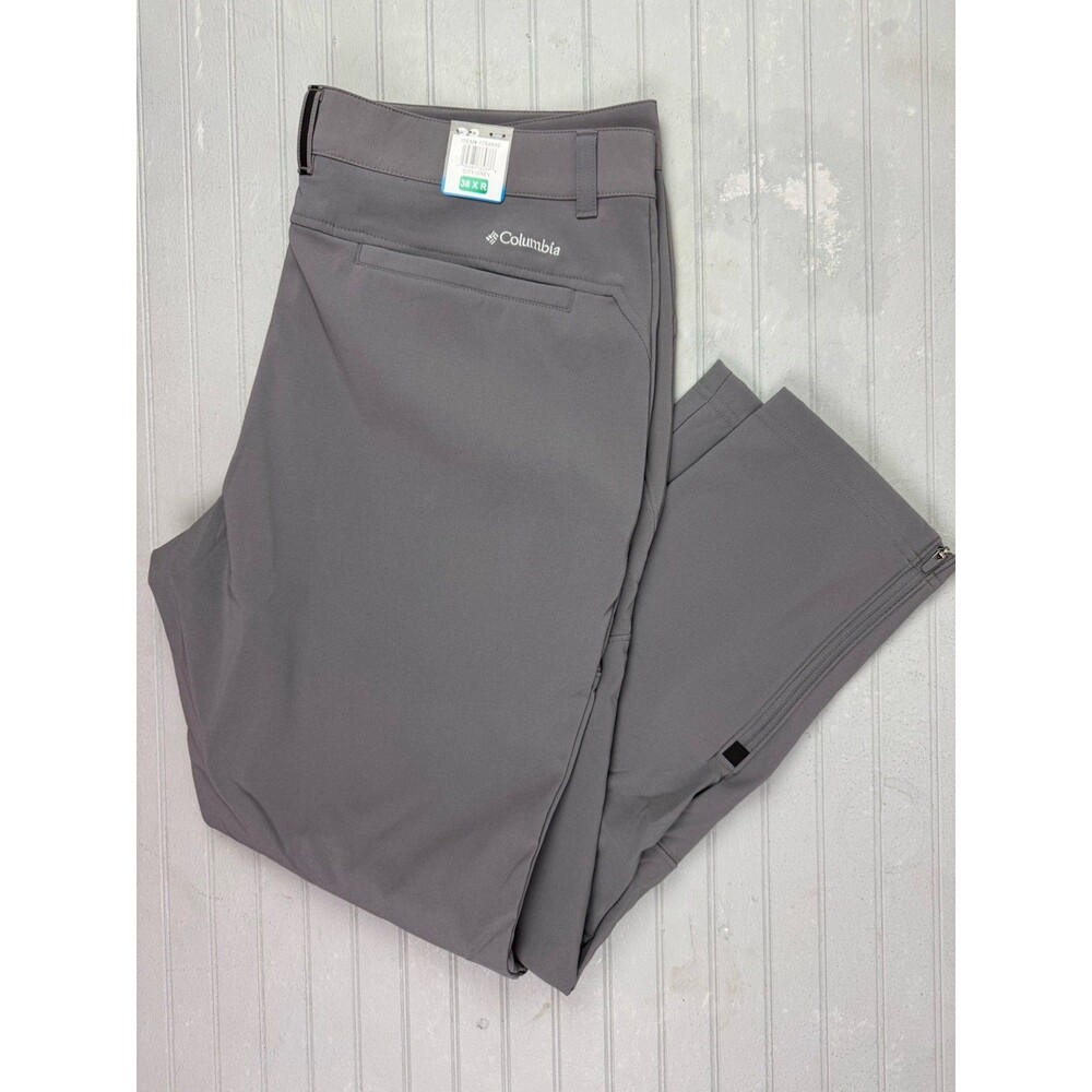 Columbia Size 38X30 Mens Active Wear Pants City Gray Fleece Lined Zip Pocket Leg